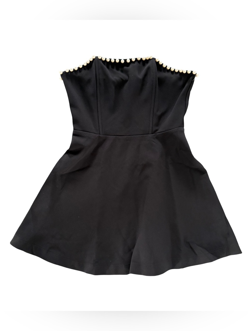 Altar'd State Londyn Black Strapless Pearl Embellished Mini Dress NWT Size S - Picture 5 of 9